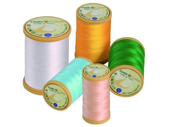 Coats Natural Cotton Sewing Thread Mercerised, Lustrous and Smooth