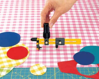 Compass Cutter OLFA cut circles fabric craft ratchet yo yos crescents appliqué scrapbooking