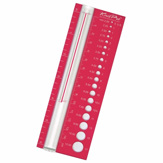 Knitting Needle Size Gauge: Red View Sizer KP10701 Knitpro Crochet Hook  Size Gauge -  Hong Kong