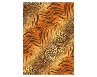 Orange Gelb Braun Decopatch Decoupage Papiere A3 Bogen Federn Sterne Blumen Streifen Giraffe Leopard