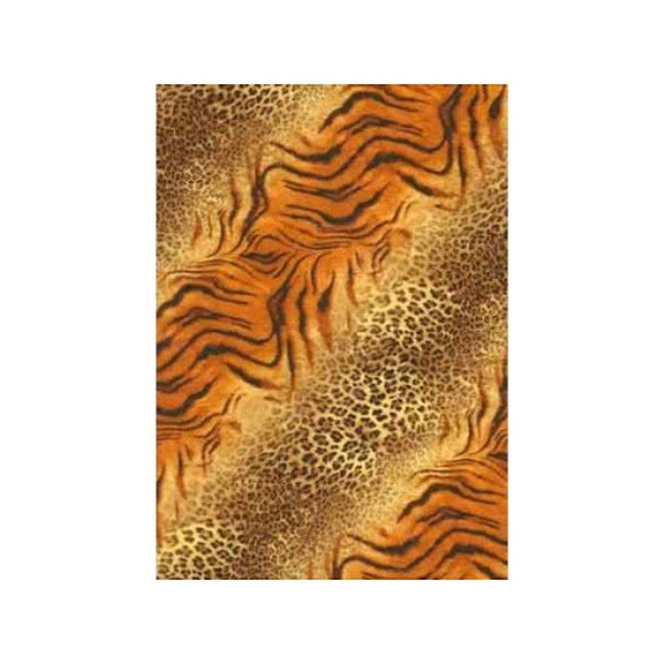 Papiers de découpage Orange Jaune Marron Decopatch, feuilles A3 pleine grandeur plumes étoiles fleurs rayures girafe léopard