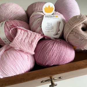 Regia 4-Ply Fuchsia Sock Yarn - 100g Wool Blend For Knitting Socks & More