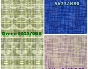 Stitch Check, mélangeurs de quartiers de graisse 100 % coton d'InPrint by Jane Makower Lilas 5622/L55, vert 5622/G58, bleu royal 5633/B80, rouge