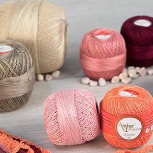 Anchor Fil à Crochet, 100 % Coton, 583, épaisseur 12, 88 G, 4771012