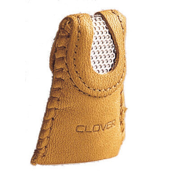 Clover Coin Thimble Size S - Soft Leather Finger Thimble For Sewing And Quilting