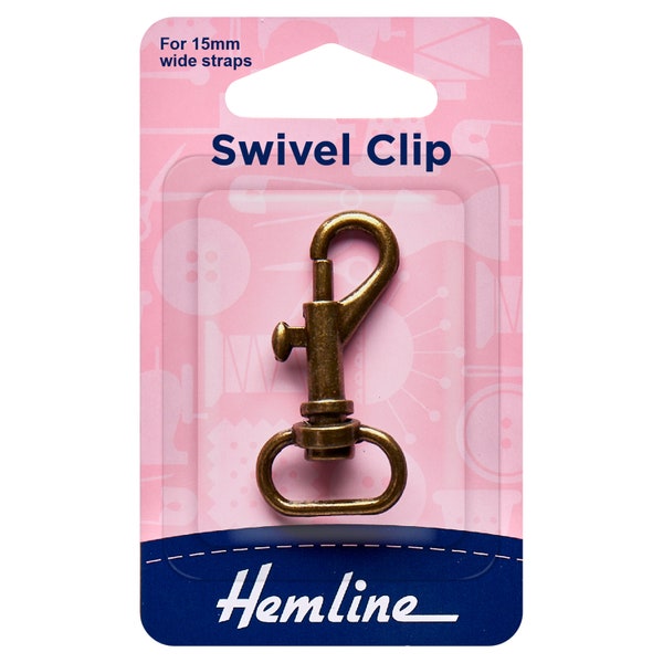 Swivel clip bronze nickel rose gold single or two packs 13mm 25mm 38mm Hemline handbag strap trigger clips