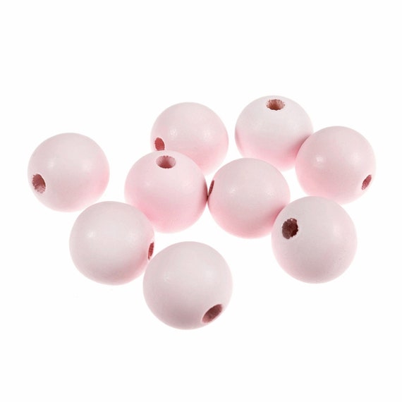 Trimits 25mm Wooden Craft Beads for Macramé - Pink Trimits 25mm Wooden Craft Beads for Macramé - Pink