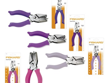 Fiskars Handlochzange Herz Kreise Klein Mittel Groß Konfetti