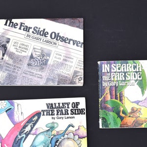 The Far Side Observer / Valley of the Far Side / Alla ricerca del lato lontano / 3 fumetti di Gary Larson anni &#39;80