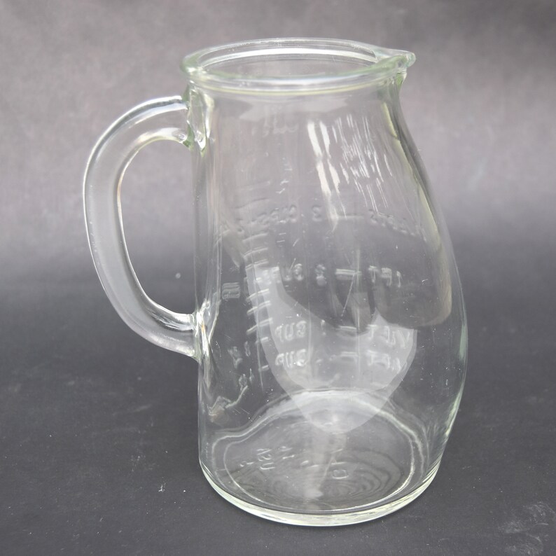 Farmhouse Kitchen Baby Bump Formula Jug Vintage Glasco 1 Quart Measuring Pitcher 4 Cups