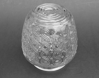 Vintage Glass Swirl Shade | Acorn Shape | Mid Century Lamp Lighting | Downward or Upward Mount