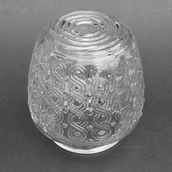 Vintage Glass Swirl Shade | Acorn Shape | Mid Century Lamp Lighting | Downward or Upward Mount