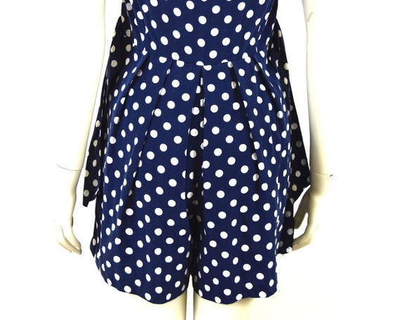 Polka Dot Romper | Esprit | Navy, Sleeveless, Bac… - image 8