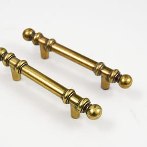 2 oder 4 Schrankknäufe Amerock 744-1 | Antikes Messing-Finish | Schublade, Türbeschläge | horizontal / vertikal montiert