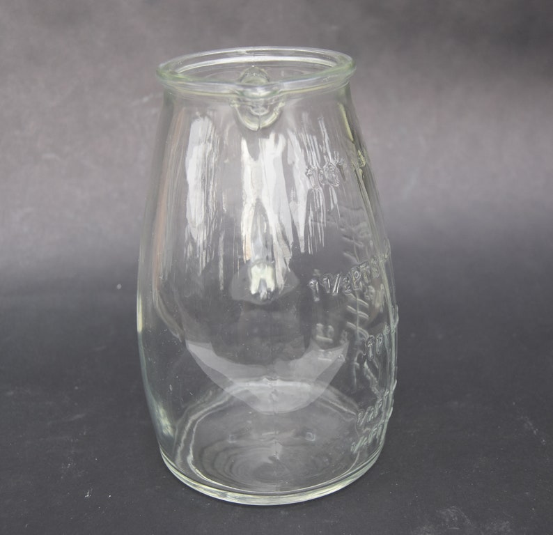 Farmhouse Kitchen Baby Bump Formula Jug Vintage Glasco 1 Quart Measuring Pitcher 4 Cups