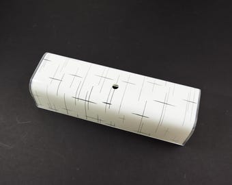 Applique murale en verre courbé de 12 po. | Abat-jour canal atomique rectangulaire | Éclairage de salle de bain rétro