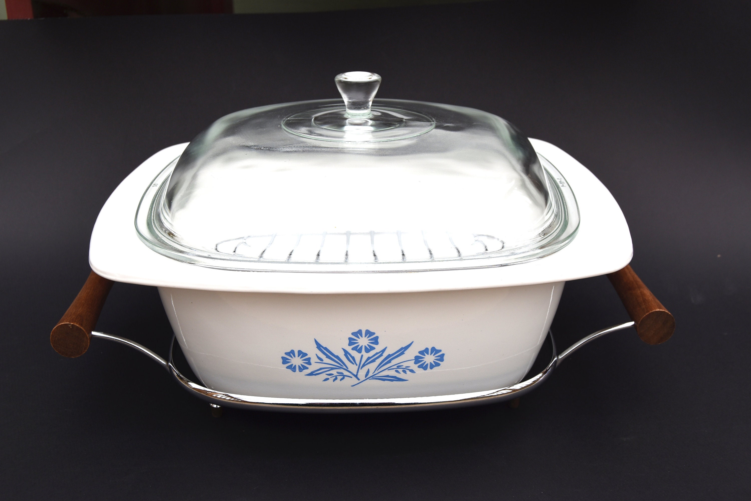 Vintage Cornflower Corning Ware Dutch Oven P34B Pyrex Lid Etsy