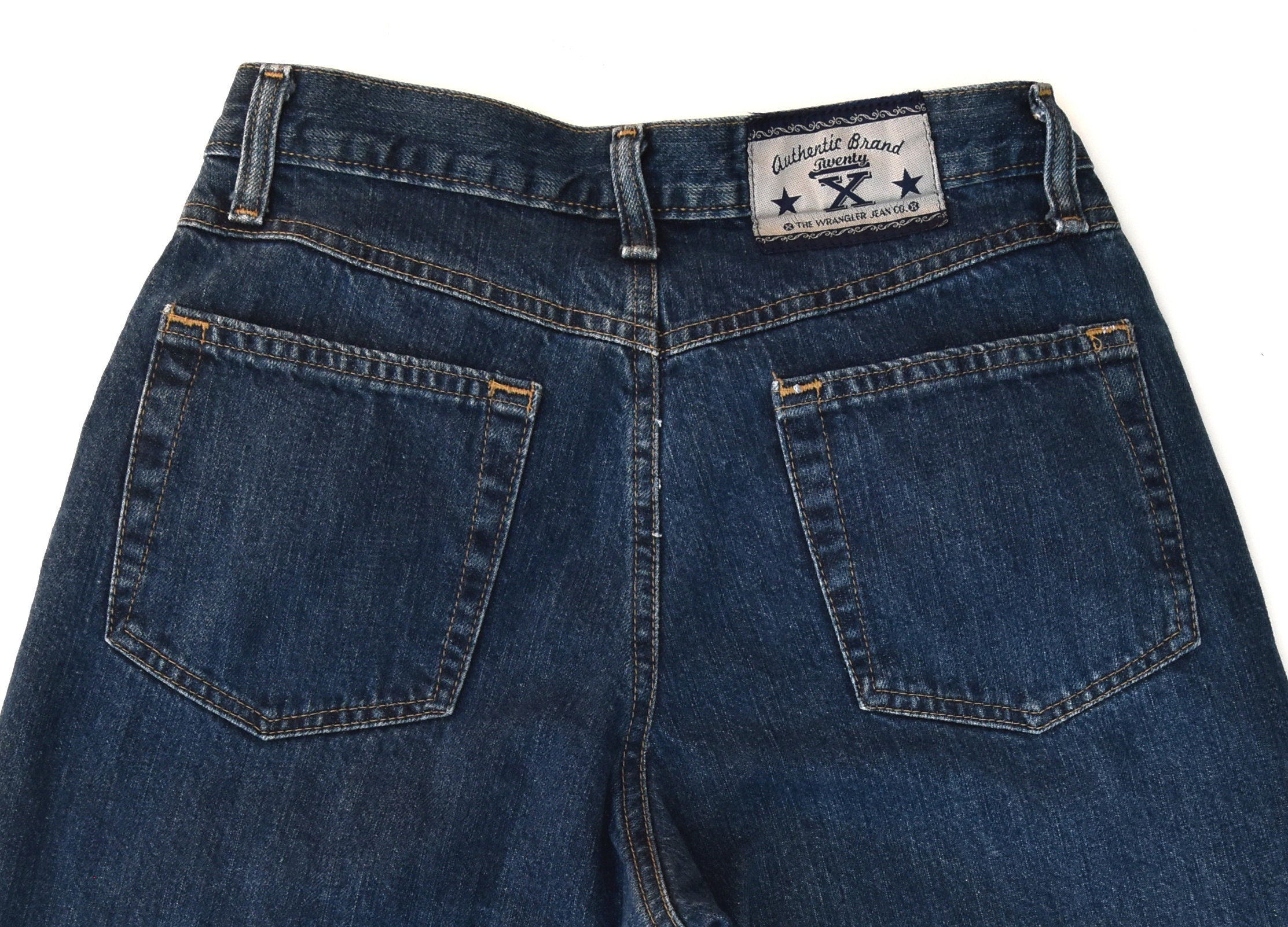 Vintage Button Fly Jeans Wrangler Twenty X Mid High 29 Waist Size