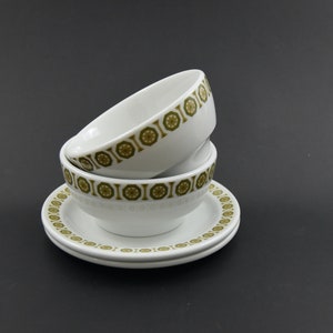 Restaurant Soup Bowl + Plate | Windsor Grindley Alpha Vitrified Tableware | Made in England | Mid Century Restaurant Hotel Ware