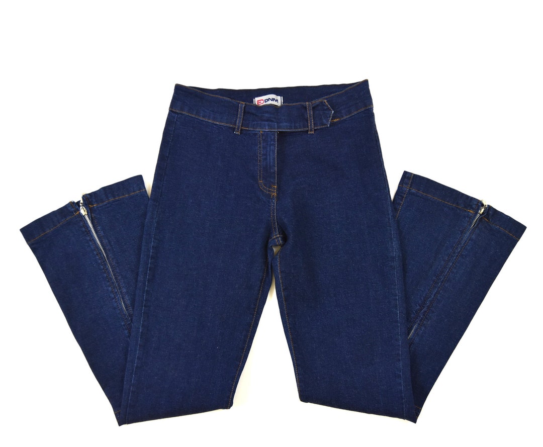 Varsity Bell Bottom Jean in Black - Inseam 32
