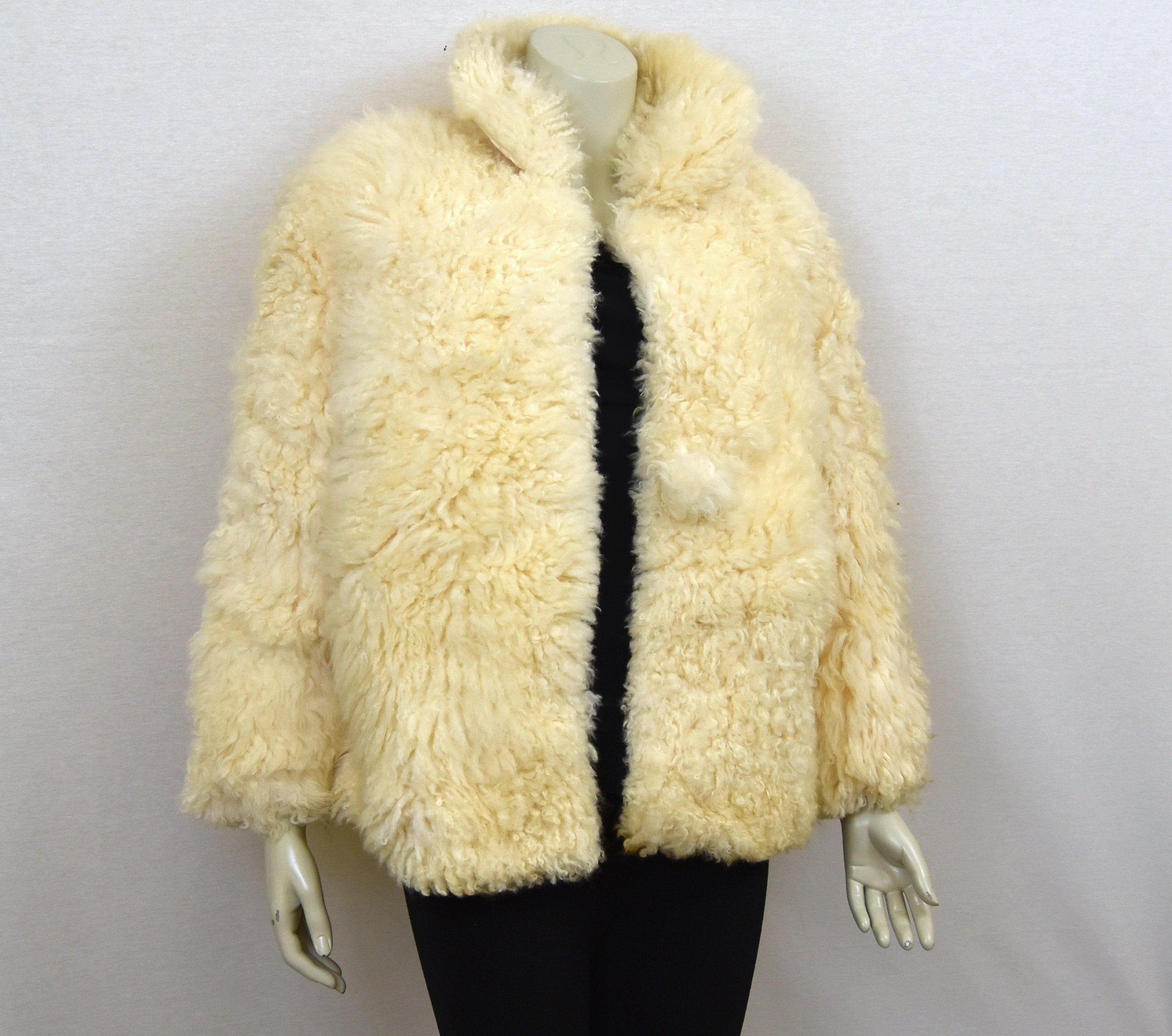 Shaggy Lambs Wool Jacket Curly Sheep Hair Hippy Boho - Etsy Canada