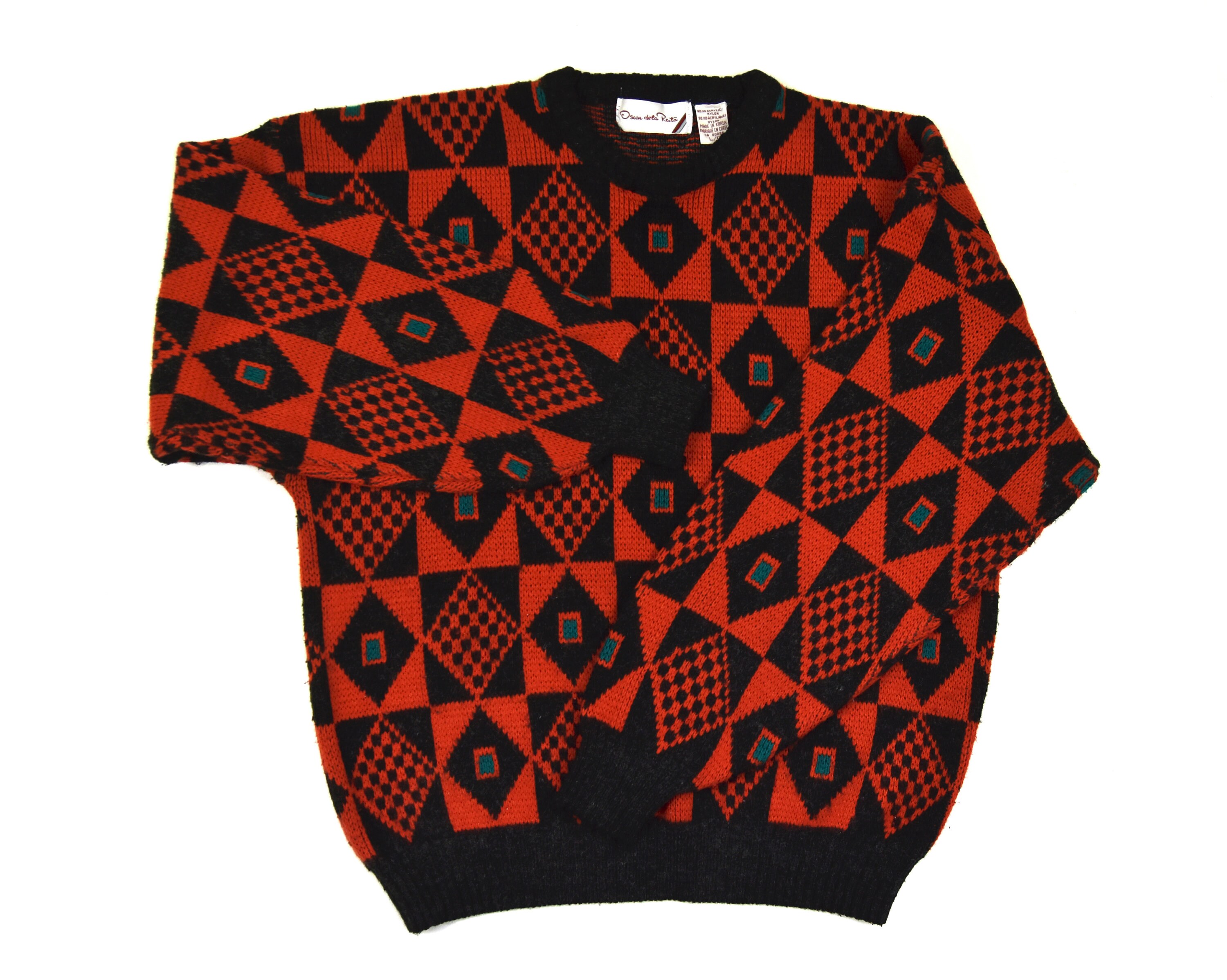 refomed GUNT KNIT SWEATER RED size２ SCARLET RED SWEATER Christmas Holiday Color Knit Sweater