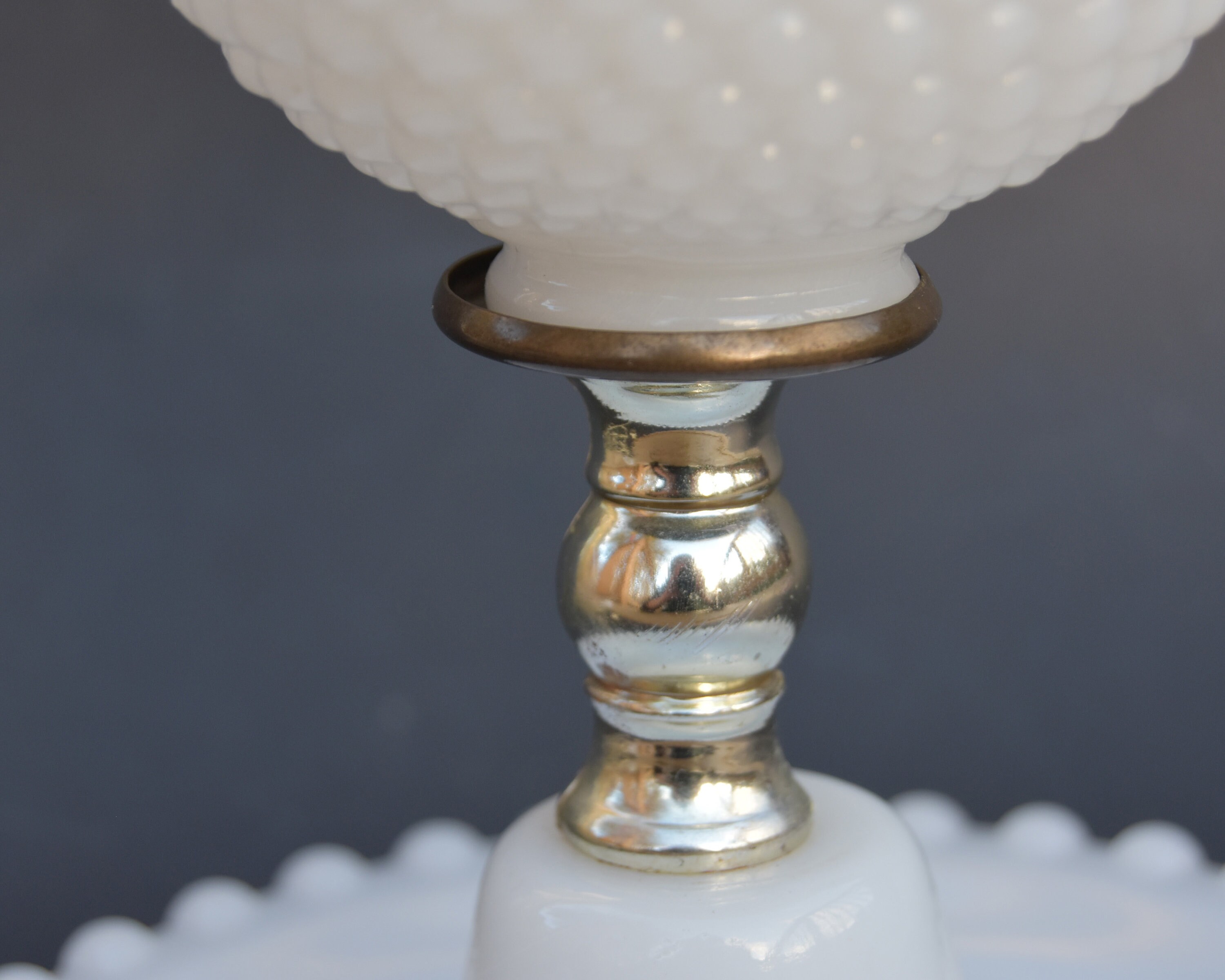 Small milk glass lamp deals