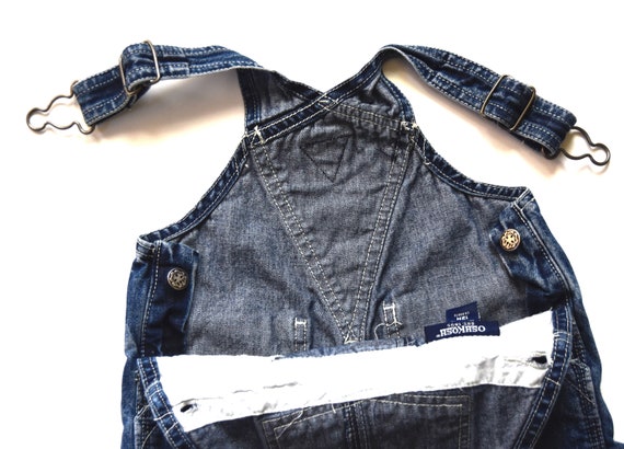 Vintage Oshkosh B'gosh® Denim Overall Shorts | Size 12 Months