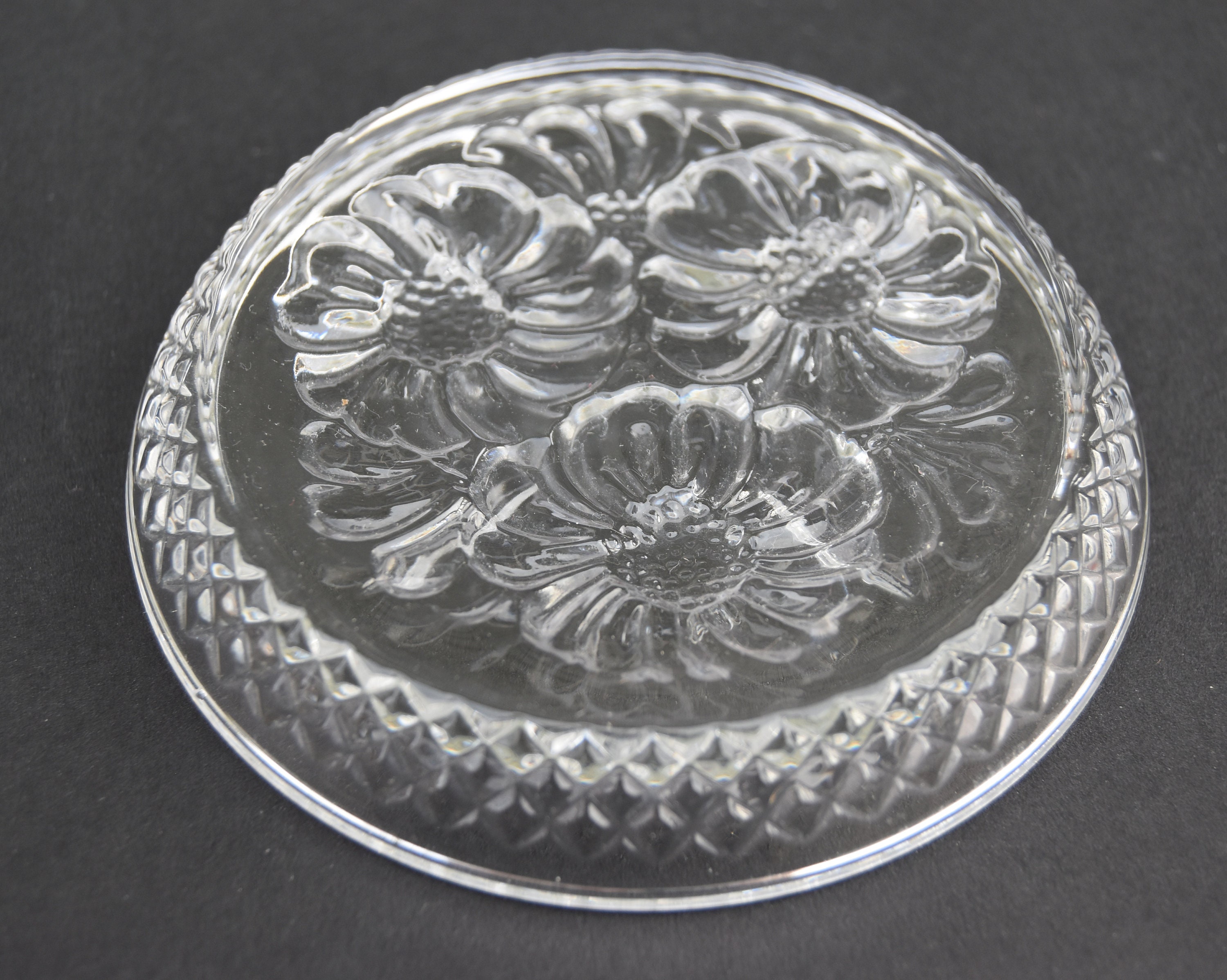 4 or 6 Cristal D'arques Coasters | Lead Crystal | Daisy Motif
