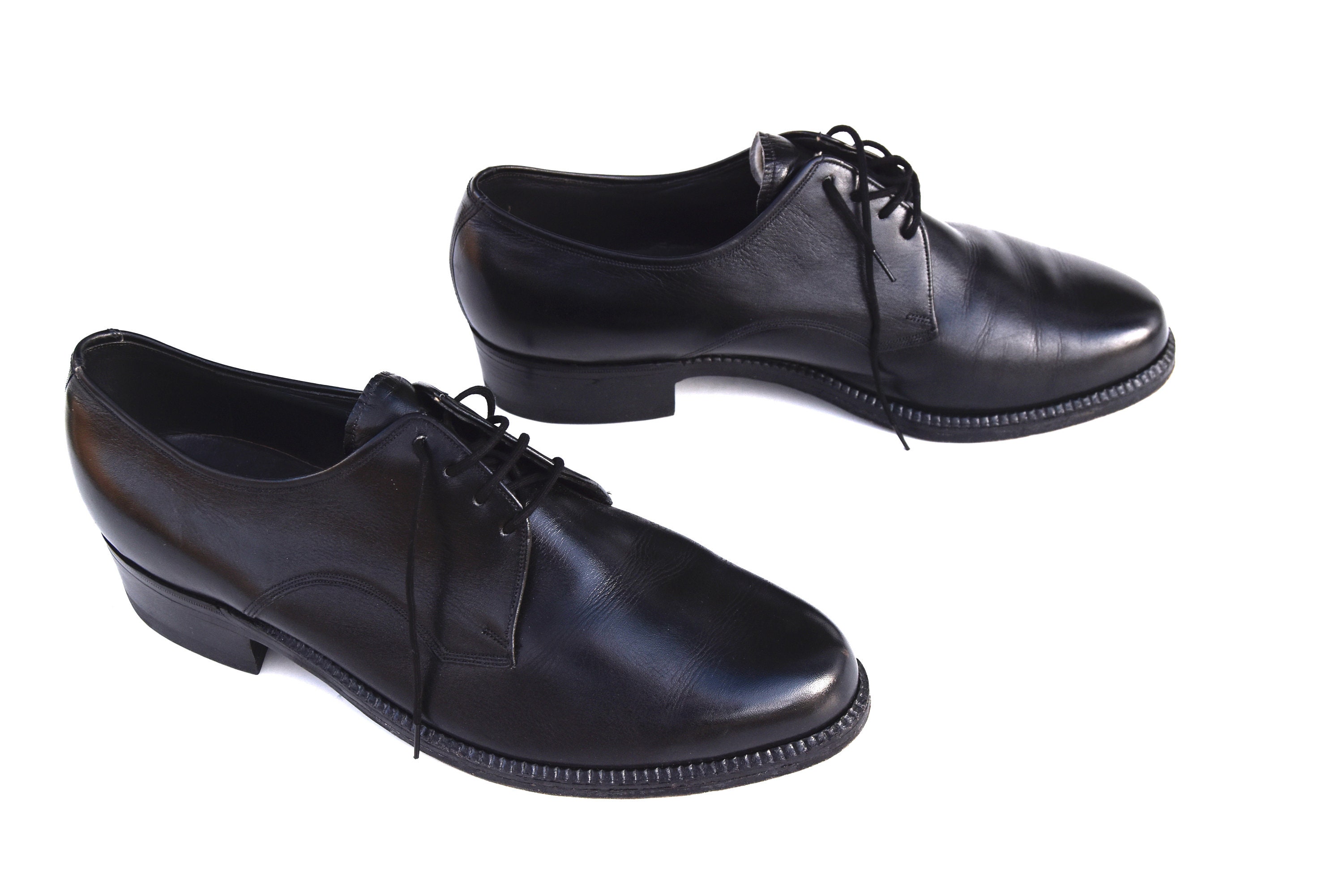 1960s Men's Salamander Black Leather Dress Shoes Retro | Etsy