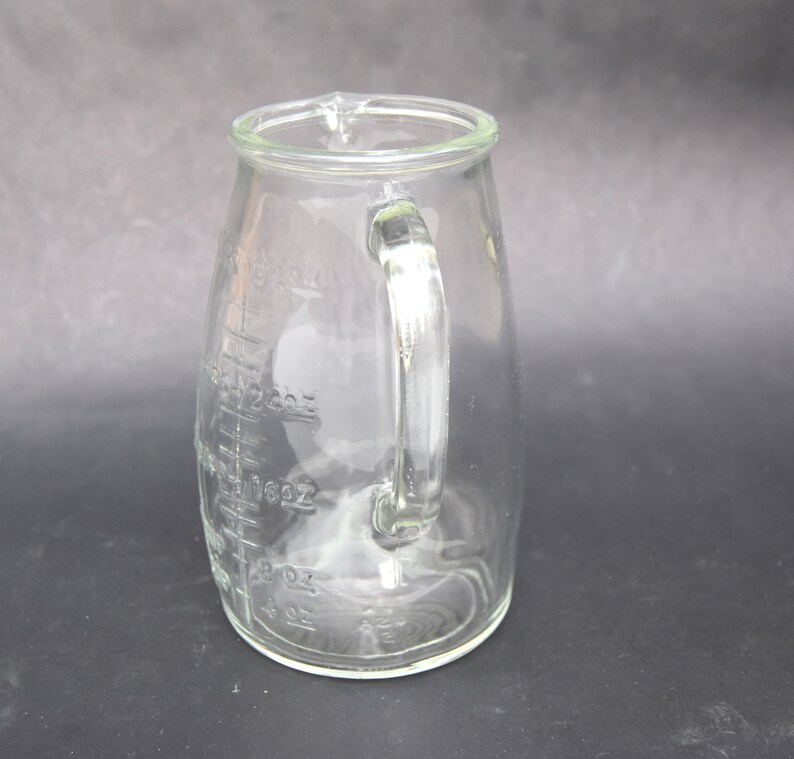 Farmhouse Kitchen Baby Bump Formula Jug Vintage Glasco 1 Quart Measuring Pitcher 4 Cups