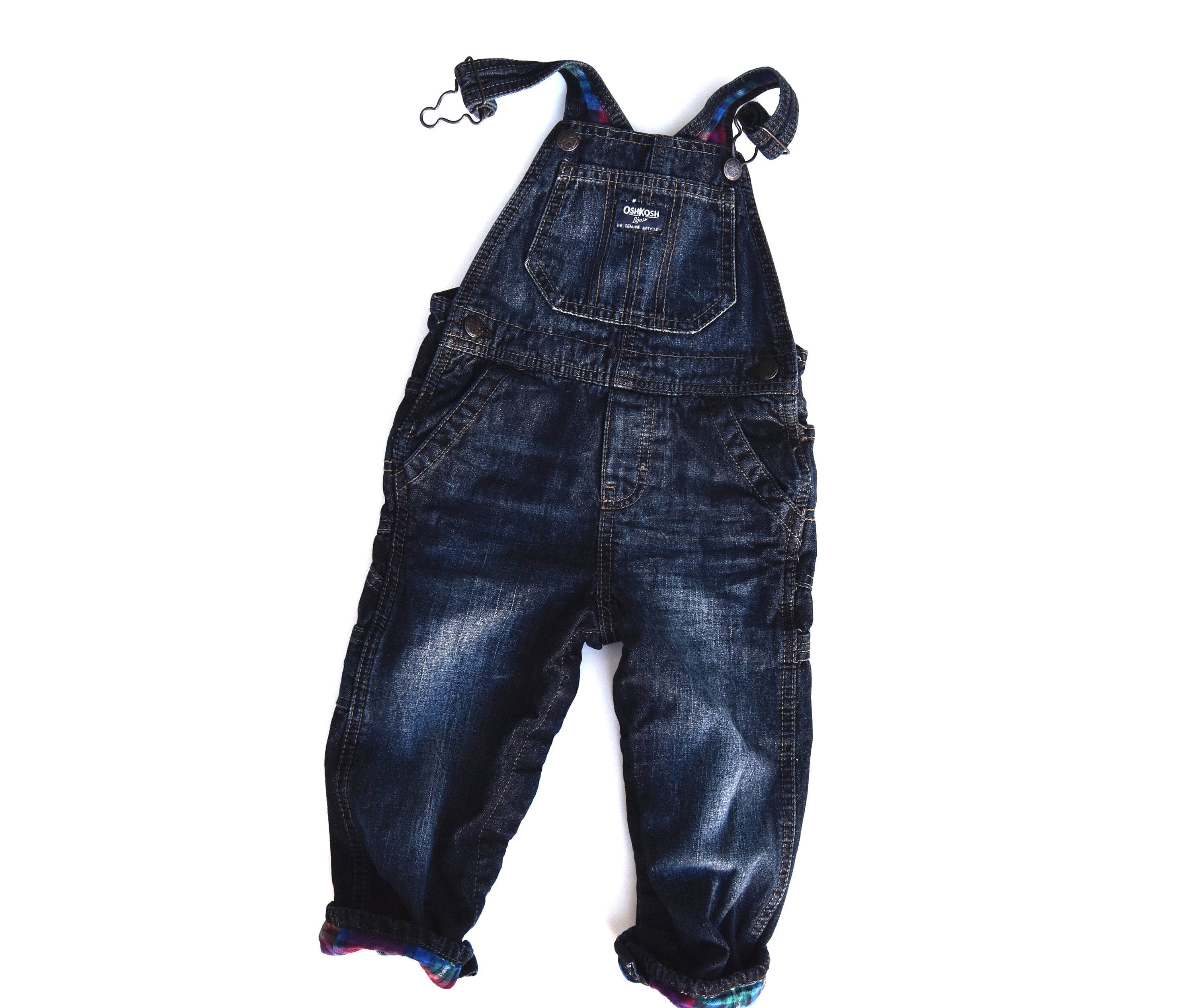 Vintage Oshkosh B'gosh® Lined Denim Overalls | Plaid Cotton Vintage Oshkosh B'gosh® Lined Denim Overalls | Plaid Cotton