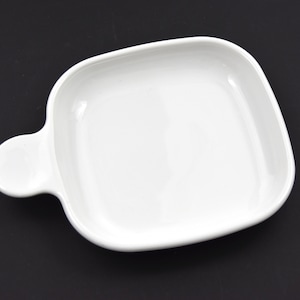 Corning Ware® Snack-it Plate P-185-B | Heat n&#39; Eat | Solid White Retro Corningware