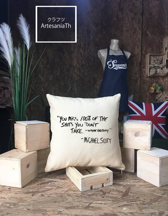 The Office Pillow Cover Cotton Canvas Michael Scott Quote Etsy