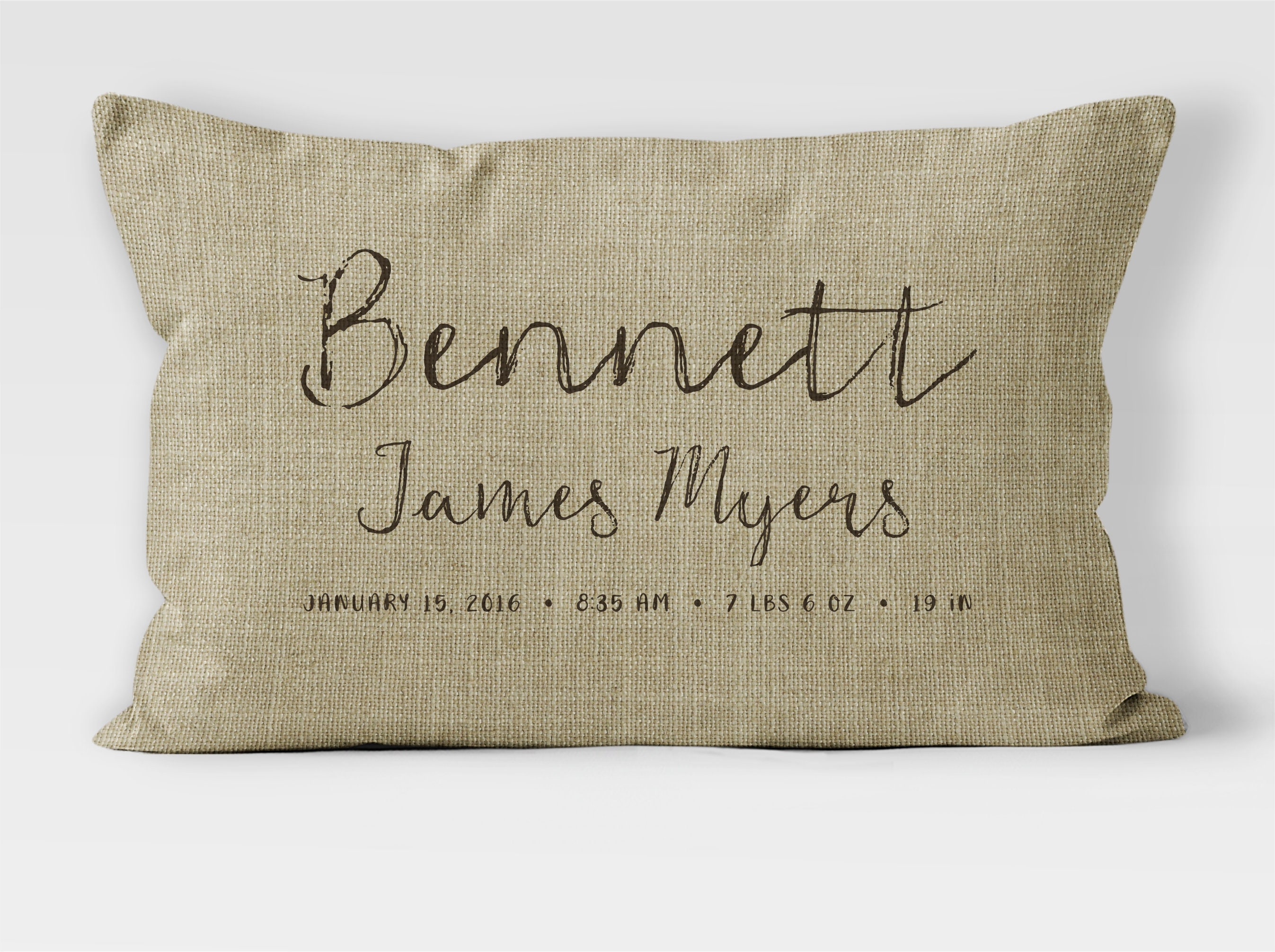 Linen Baby Boy Birth Stat Pillow Birth Announcement Pillow Linen Baby Boy Birth Stat Pillow Birth Announcement Pillow