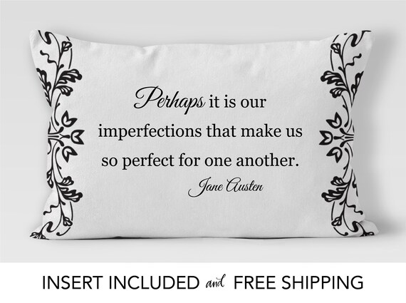 Jane Austen Quote Pillow Emma Quote Wedding Pillow Gift Etsy