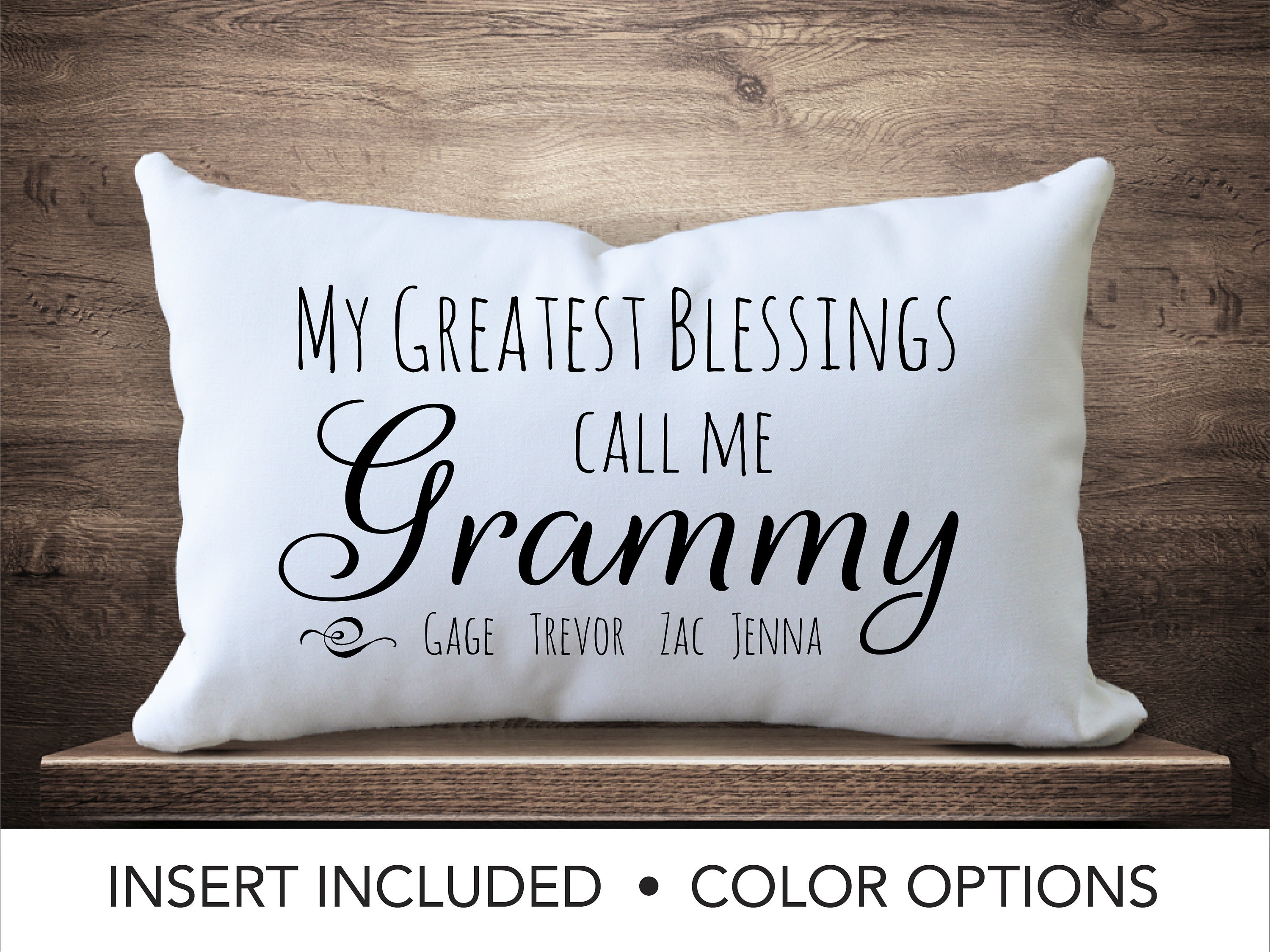 Grammy Pillow My Greatest Blessings Call Me Grammy Grammy Gift