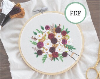 Pleasure to offer, PDF TUTORIAL, embroidery, guide, drawing