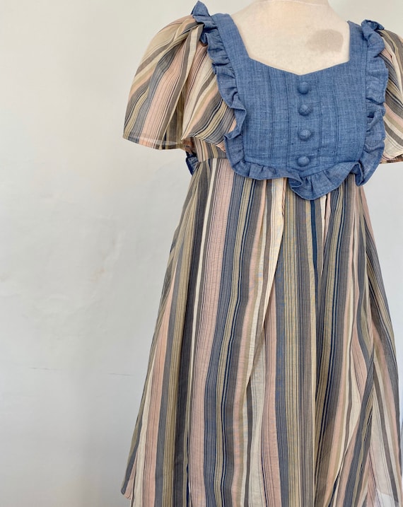 Marion Donaldson 1976 chambray and georgette maxi