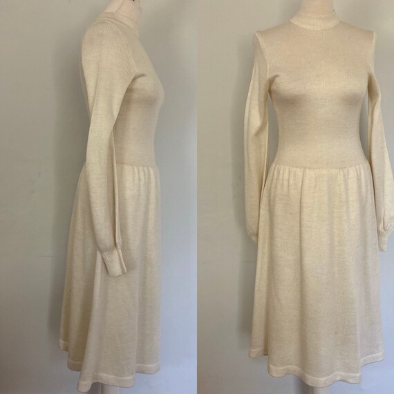 cream knitted dress uk