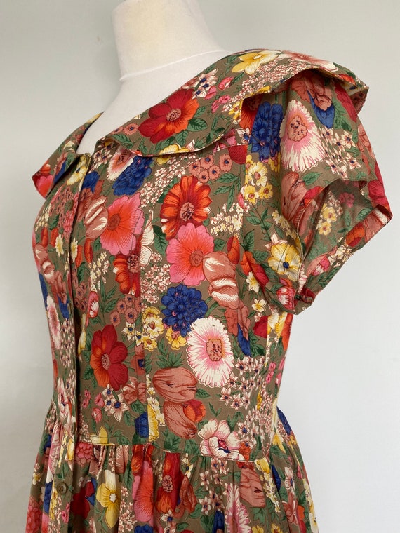 Lovely eighties floral Phool frock size 14