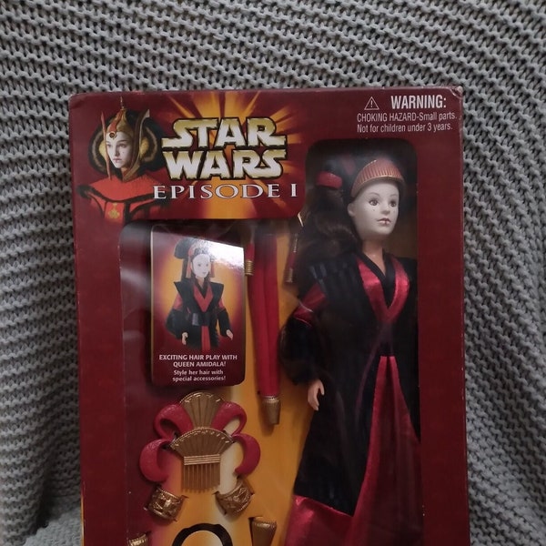 NRFB Star Wars Episode I - The Phantom Menace, Ultimate Hair Queen Amidala doll c. 1998 Hasbro