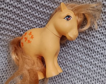 Vintage Year 1 Original 6 MLP My Little Pony Butterscotch - light orange pony with yellow mane and tail c. 1982 Hasbro