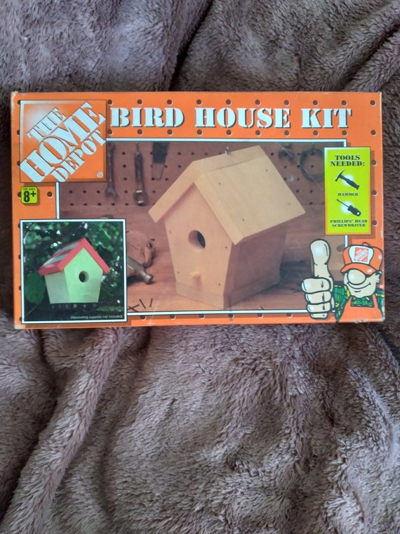 Home Depot Kids birdhouse making kit from the 1990's Etsy