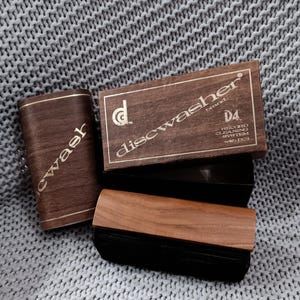 Boxed Vintage Original DISCWASHER D3 Record Vinyl LP Cleaning Care System Kit, Booklet, Made from Sustainably Grown Walnut Hard Wood
