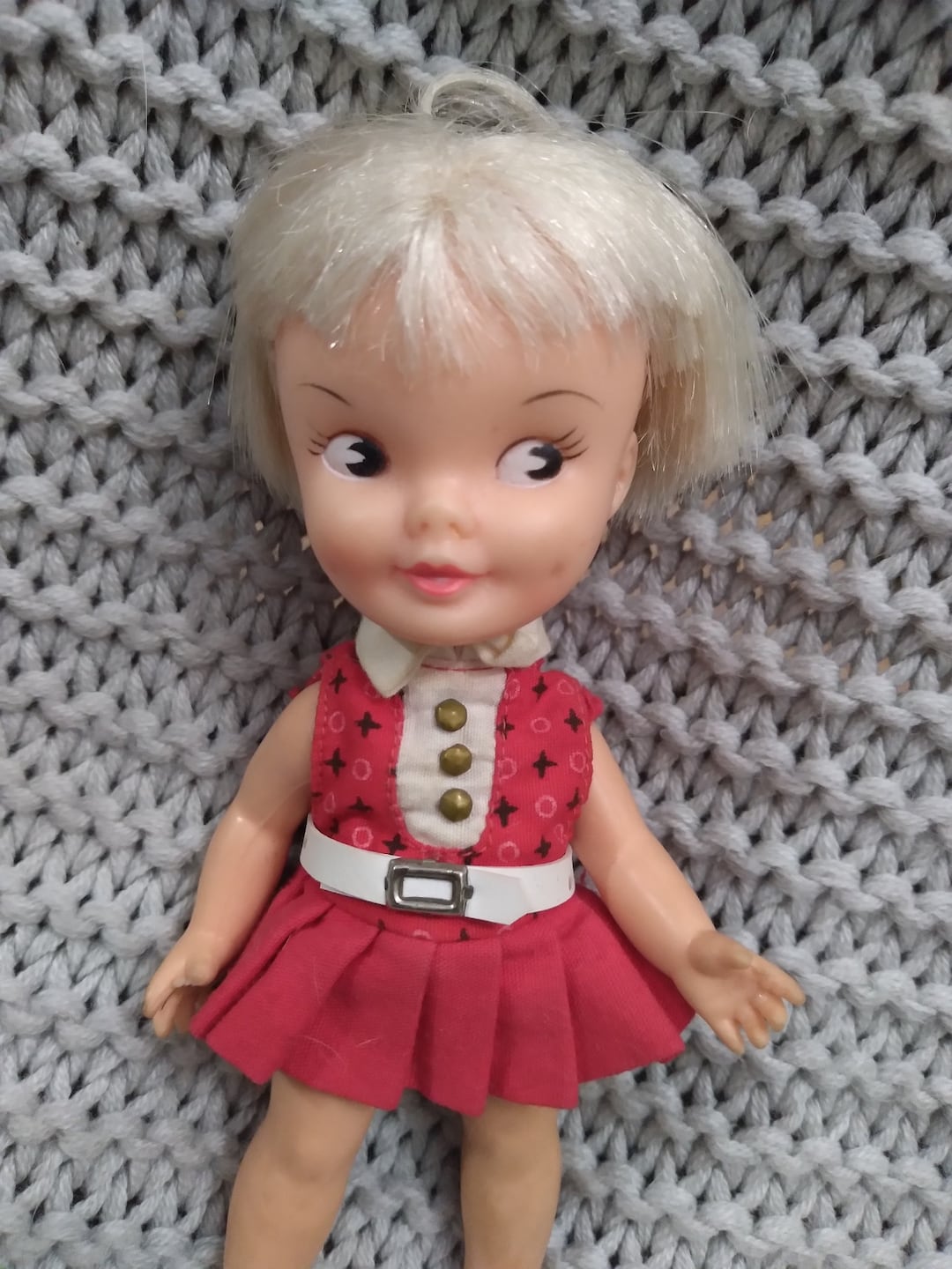 Vintage Pocketbook Dolls Heidi in a Red Schoolgirl Outfit by Remco 1964 Etsy Norway