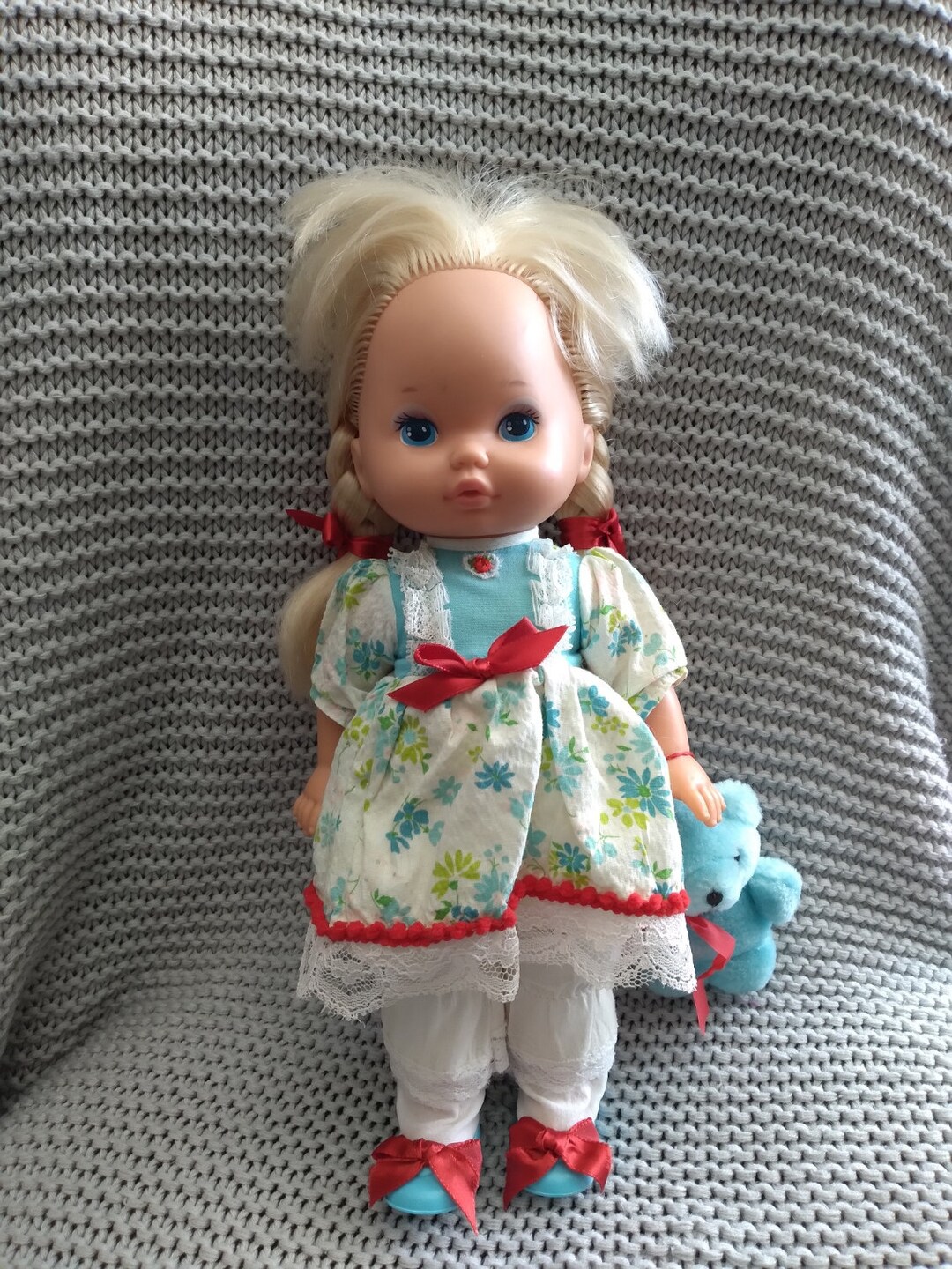 Vintage 13 Li'l Miss Makeup Doll With Teddy Bear C. 1988 Mattel Etsy