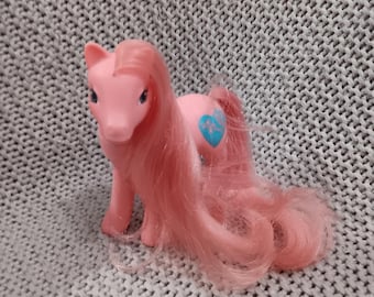 My Little Pony Beautybloom vintage: poni rosa con corazones de caramelo y pelo extra largo