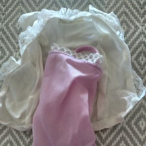 Superstar Barbie era tagged lavender nightgown and white bed jacket