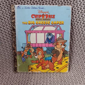 Vintage Little Golden Book - Chip N Dale Rescue Rangers - the Big Cheese Caper c. 1991